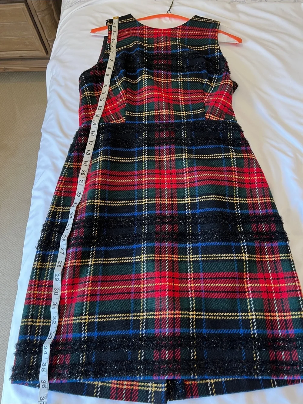 J. Crew Red and Black Plaid Sleeveless Dress